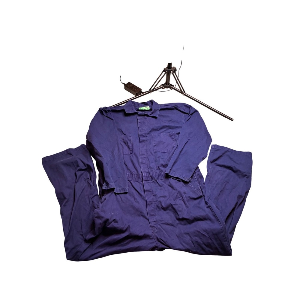 ARAMARK Navy Blue Cotton Work Utility Coveralls Jumpsuit Size 50L‎